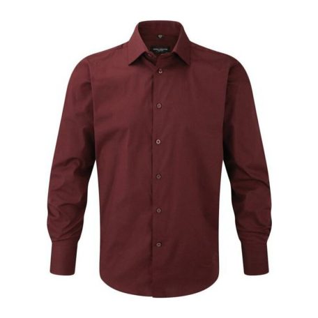 MENS LONG SLEEVE EASY CARE FITTED SHIRT