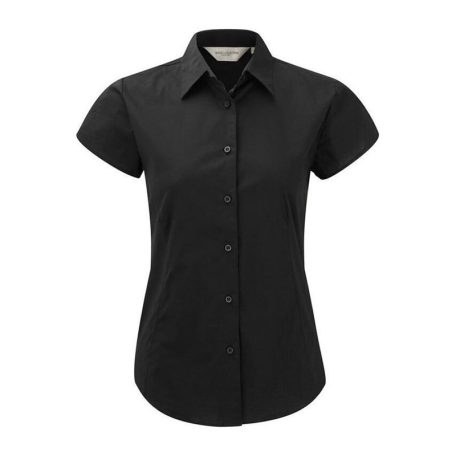 LADIES SHORT SLEEVE EASY CARE FITTED SHIRT