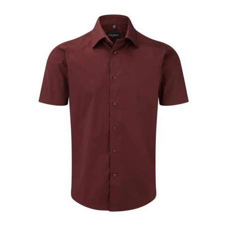 MENS SHORT SLEEVE EASY CARE FITTED SHIRT