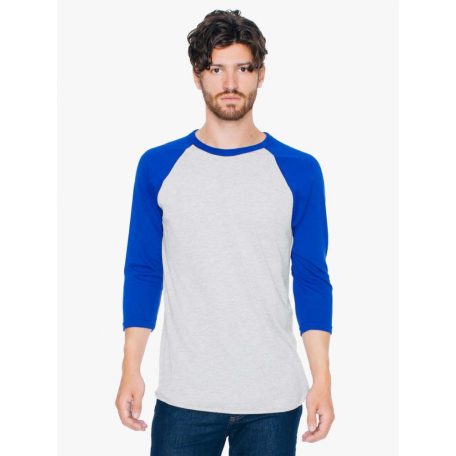 American Apparel AABB453 UNISEX POLY-COTTON 3/4 UJJÚ RAGLAN PÓLÓ 2XL