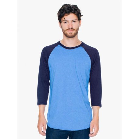 American Apparel AABB453 UNISEX POLY-COTTON 3/4 UJJÚ RAGLAN PÓLÓ 2XL