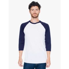   American Apparel AABB453 UNISEX POLY-COTTON 3/4 UJJÚ RAGLAN PÓLÓ L