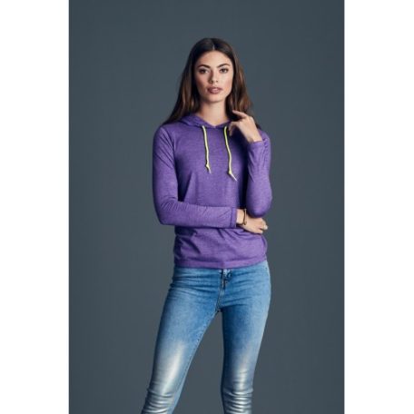 Anvil ANL887 NŐI FASHION BASIC HOSSZÚ UJJÚ KAPUCNIS PÓLÓ 2XL