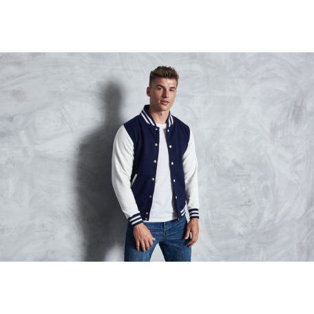 Just Hoods AWJH043 VARSITY JACKET L