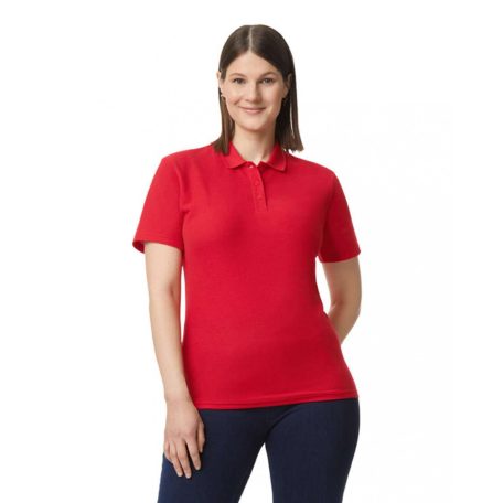 Gildan GIL64800-B3 SOFTSTYLE® LADIES' DOUBLE PIQUÉ POLO WITH 3 COLOUR-MATCHED BUTTONS L