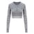 Just Cool JC039 WOMEN'S LONG SLEEVE CROP T L