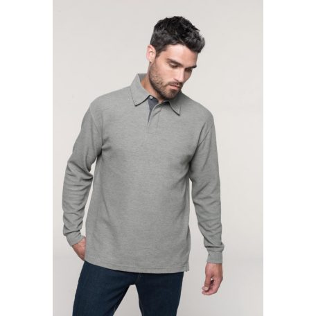 Kariban KA221 FRENCH RIB - LONG-SLEEVED RIBBED POLO SHIRT M