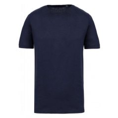   KA398 MEN'S SHORT-SLEEVED ORGANIC T-SHIRT WITH RAW EDGE NECKLINE