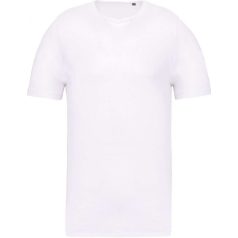   KA398 MEN'S SHORT-SLEEVED ORGANIC T-SHIRT WITH RAW EDGE NECKLINE