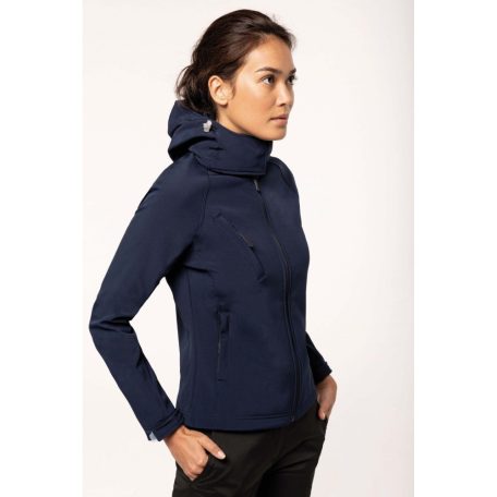 KA414 LADIES' DETACHABLE HOODED SOFTSHELL JACKET