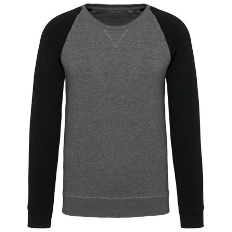 KA491 MEN'S TWO-TONE ORGANIC CREW NECK RAGLAN SLEEVE SWEATSHIRT