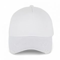   K-UP KP234 DESTROYED COTTON 5 PANEL TRUCKER WITH SOFT FRONT PANEL U