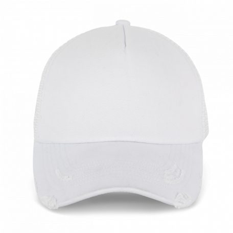 K-UP KP234 DESTROYED COTTON 5 PANEL TRUCKER WITH SOFT FRONT PANEL U