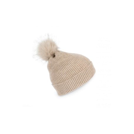 K-UP KP555 KNITTED BOBBLE BEANIE IN RECYCLED YARN U