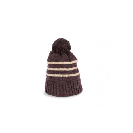 K-UP KP556 KNITTED STRIPED BEANIE IN RECYCLED YARN U