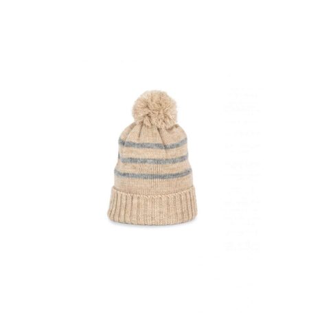 K-UP KP556 KNITTED STRIPED BEANIE IN RECYCLED YARN U