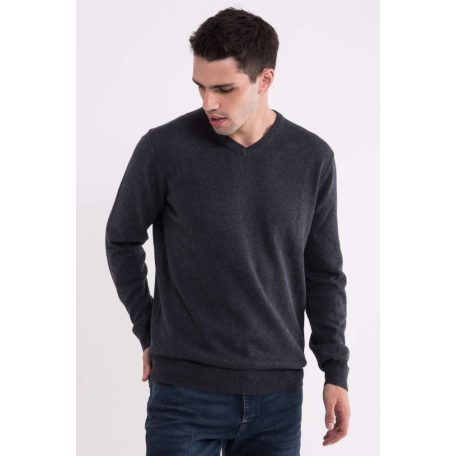 LW9133 MEN’S V-NECK FINE GAUGE COTTON PULLOVER