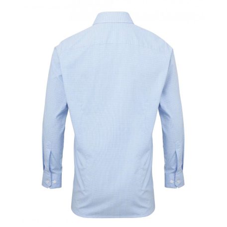 PR220 MEN'S LONG SLEEVE GINGHAM COTTON MICROCHECK SHIRT