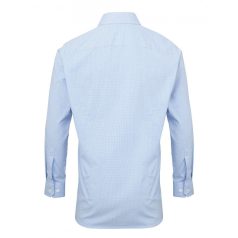 PR220 MEN'S LONG SLEEVE GINGHAM COTTON MICROCHECK SHIRT