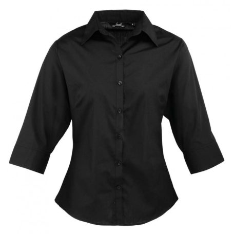 PR305 WOMEN'S POPLIN 3/4 SLEEVE BLOUSE