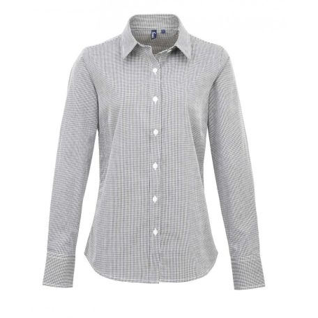 PR320 WOMEN'S LONG SLEEVE GINGHAM MICROCHECK SHIRT