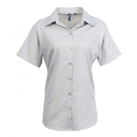 PR336 WOMEN'S SHORT SLEEVE SIGNATURE OXFORD BLOUSE