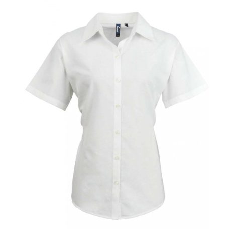 PR336 WOMEN'S SHORT SLEEVE SIGNATURE OXFORD BLOUSE