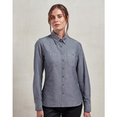 Premier PR347 WOMEN'S ORGANIC CHAMBRAY FAIRTRADE SHIRT 2XL