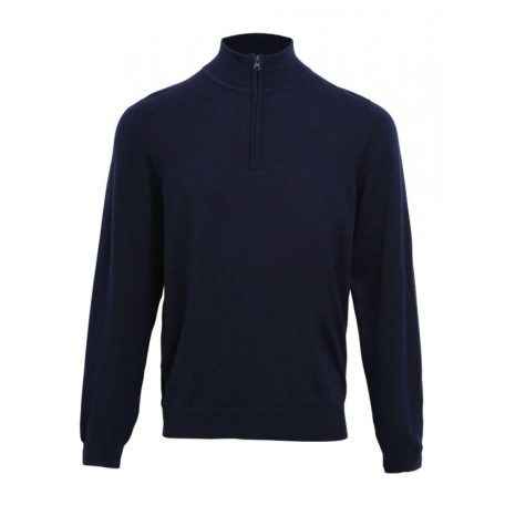 PR695 MEN'S QUARTER-ZIP KNITTED SWEATER