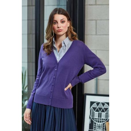 PR697 WOMEN'S BUTTON-THROUGH KNITTED CARDIGAN