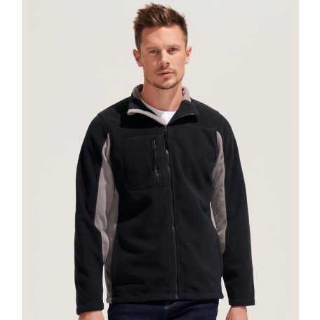 SO55500 SOL'S NORDIC - MEN’S TWO-COLOUR ZIPPED FLEECE JACKET