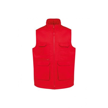 Designed To Work WK607 UNISEX PADDED MULTI-POCKET POLYCOTTON VEST 2XL